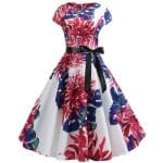 Robe Evasée Vintage Grosses Fleurs - Louise Vintage