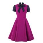 Robe Femme Années 50 Violet - Louise Vintage