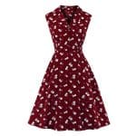 Robe Fourreau Année 50 Bordeaux - Louise Vintage