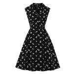 Robe Fourreau Année 50 Noir - Louise Vintage
