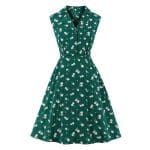 Robe Fourreau Année 50 Vert - Louise Vintage