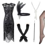 Robe Inspiration Années 20 Noir - Louise Vintage