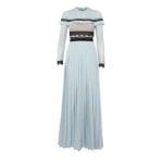 Robe Longue a Volant Vintage Bleue - Louise Vintage
