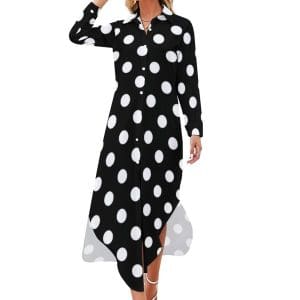 Robe Longue Année 70 Noire - Louise Vintage