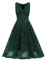 Robe Mariée Année 50 Verte - Louise Vintage