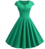 Robe Midi Vintage Verte - Louise Vintage