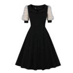 Robe Noire Années 50 Cocktail - Louise Vintage