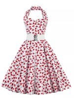 Robe Patineuse Année 50 Blanc - Louise Vintage