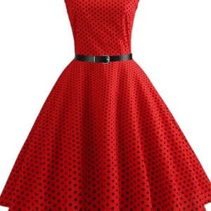 Robe Pin Up Année 50 Rouge - Louise Vintage