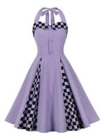 Robe Pin Up Année 50 Violet - Louise Vintage