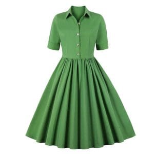 Robe Rétro Années 60 Verte - Louise Vintage