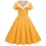 Robe Rétro Demoiselle d'Honneur Jaune - Louise Vintage