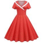 Robe Rétro Demoiselle d'Honneur Rouge - Louise Vintage