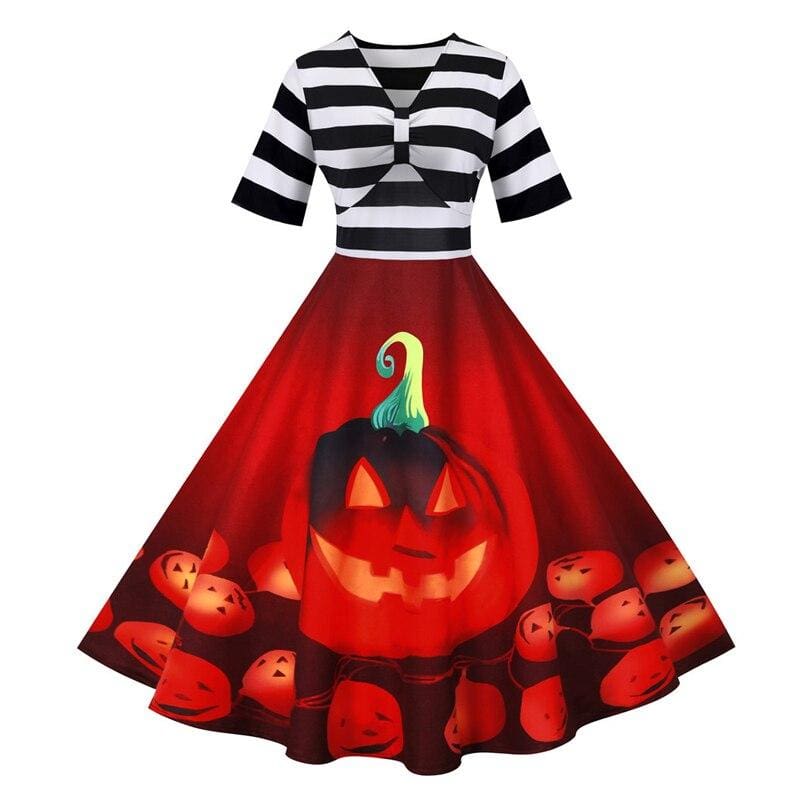 Robe Rétro Halloween Bordeaux - Louise Vintage
