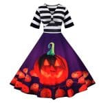 Robe Rétro Halloween Violet - Louise Vintage