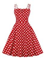 Robe Rockabilly Année 50 Rouge - Louise Vintage