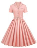 Robe Rose Année 50 - Louise Vintage