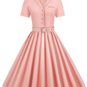 Robe Rose Année 50 - Louise Vintage