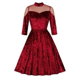 Robe Soirée Années 50 Velours - Louise Vintage