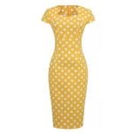 Robe Style Année 60 Femme Jaune - Louise Vintage