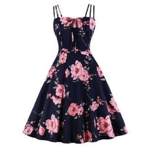 Robe Style Vintage Grande Taille Fleurs Ouvertes - Louise Vintage