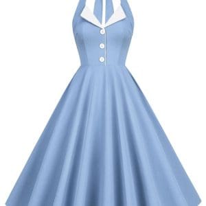 Robe Trapèze Année 60 Fleurs Rose - Louise Vintage