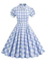 Robe Trapèze Année 60 Plumes Vertes - Louise Vintage