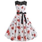 Robe Trapèze Vintage Fleur Dentelle - Louise Vintage