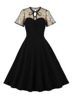 Robe Vintage 50s Grande Taille Noire - Louise Vintage