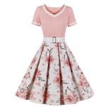 Robe Vintage 50s Grande Taille Rose - Louise Vintage
