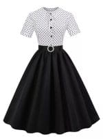Robe Vintage 60s Noir et Blanc - Louise Vintage