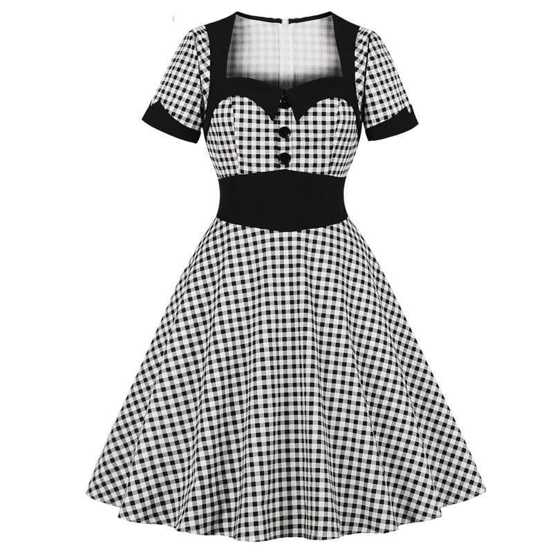 Robe Vintage à Carreaux - Louise Vintage