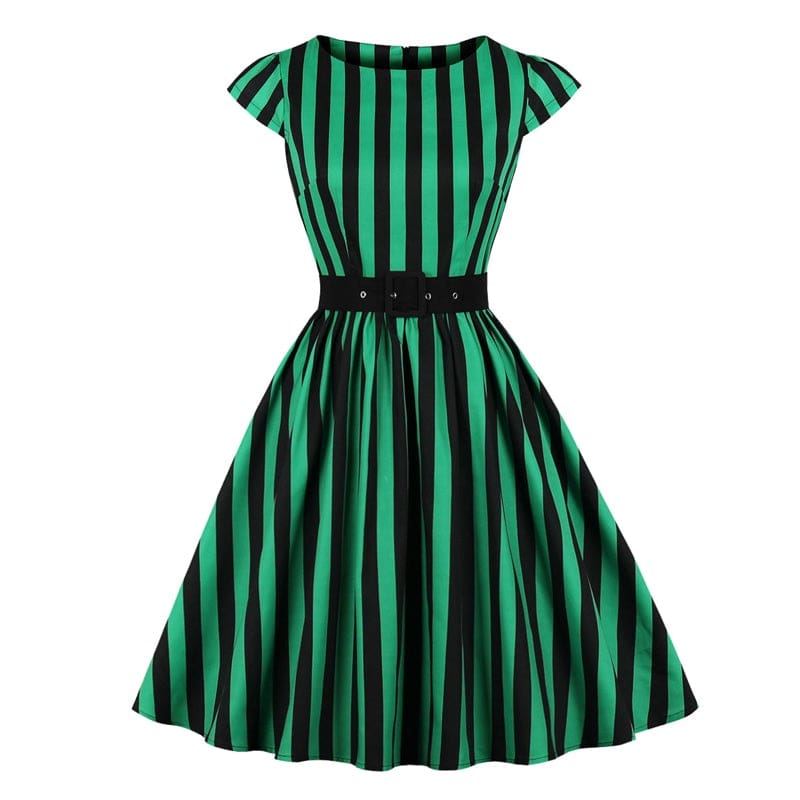 Robe Vintage Année 50 Grande Taille Rayures - Louise Vintage