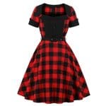 Robe Vintage Année 50 Grande Taille Rouge - Louise Vintage