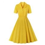 Robe Vintage Année 50 Jaune - Louise Vintage