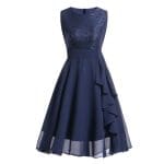 Robe Vintage Année 50 Soir Marine - Louise Vintage