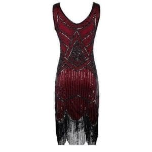 Robe Vintage Années 20 Gatsby Bordeaux - Louise Vintage