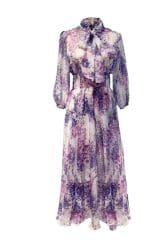 Robe Vintage Années 40 Longue Lavande - Louise Vintage