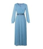 Robe Vintage Années 40 Unie Bleu - Louise Vintage