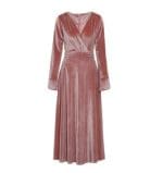 Robe Vintage Années 40 Unie Rose - Louise Vintage