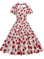 Robe Vintage Années 50 Cerises - Louise Vintage