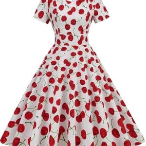 Robe Vintage Années 50 Cerises - Louise Vintage