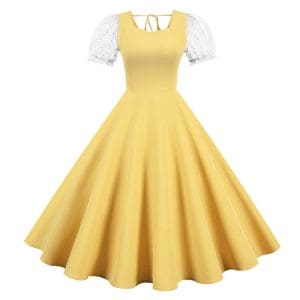 Robe Vintage Années 50 Jaune - Louise Vintage
