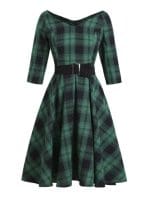 Robe Vintage Années 50 Tartan - Louise Vintage