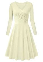 Robe Vintage Années 60 Grande Taille Beige - Louise Vintage