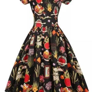 Robe Vintage Années 60 Grande Taille Marine - Louise Vintage