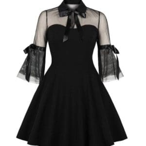 Robe Vintage Araignée Noir - Louise Vintage