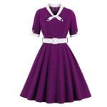 Robe Vintage Automne Violet - Louise Vintage