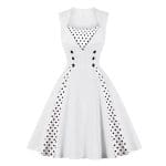 Robe Vintage Blanche Rockabilly - Louise Vintage