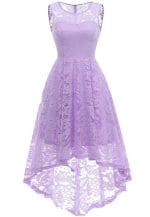 Robe Vintage Broderie Lavande - Louise Vintage